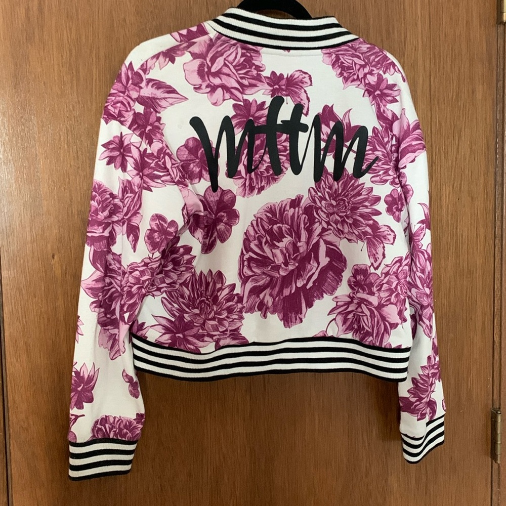 NWOT Married to the Mob crop floral jacket - L
